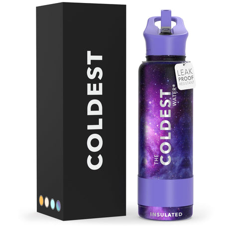 Coldest Insulated Water Bottle with Straw Lid - Stainless Steel Metal Thermos for Men & Women (Matte Black, 32 oz) - Build Your Ideas