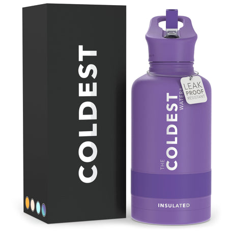 Coldest Insulated Water Bottle with Straw Lid - Stainless Steel Metal Thermos for Men & Women (Matte Black, 32 oz) - Build Your Ideas