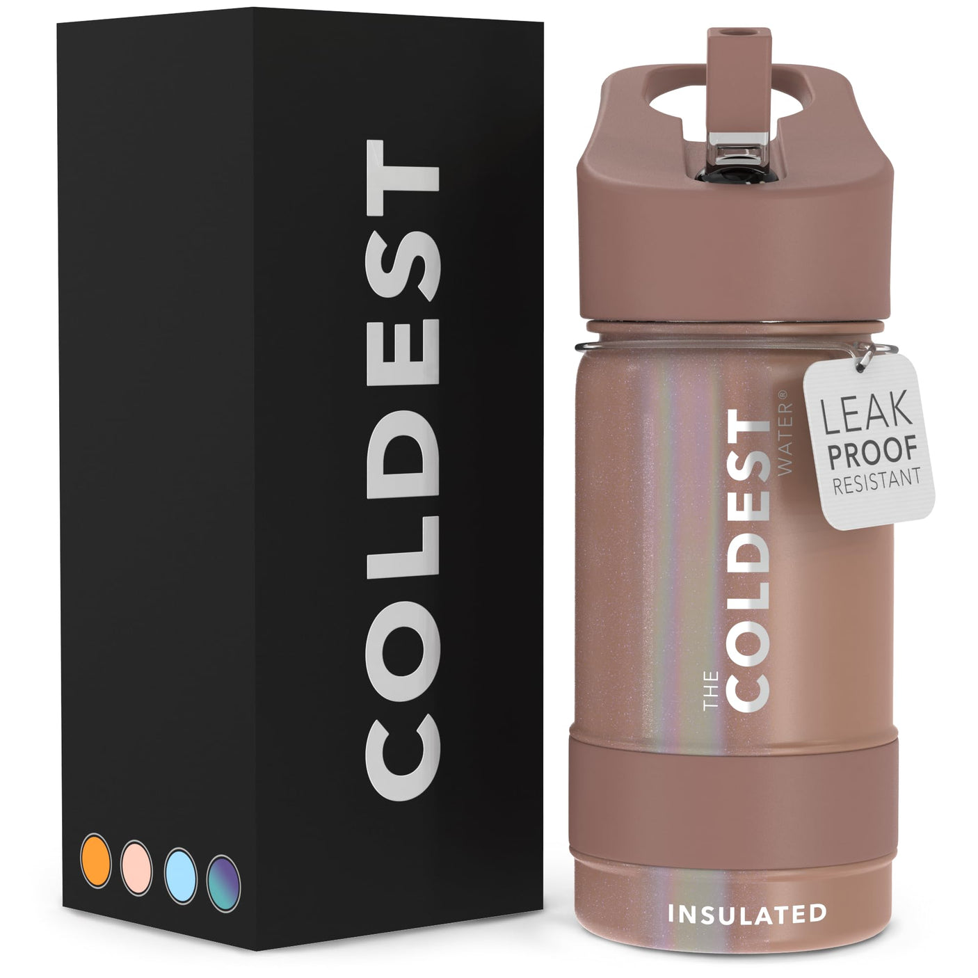 Coldest Insulated Water Bottle with Straw Lid - Stainless Steel Metal Thermos for Men & Women (Matte Black, 32 oz) - Build Your Ideas