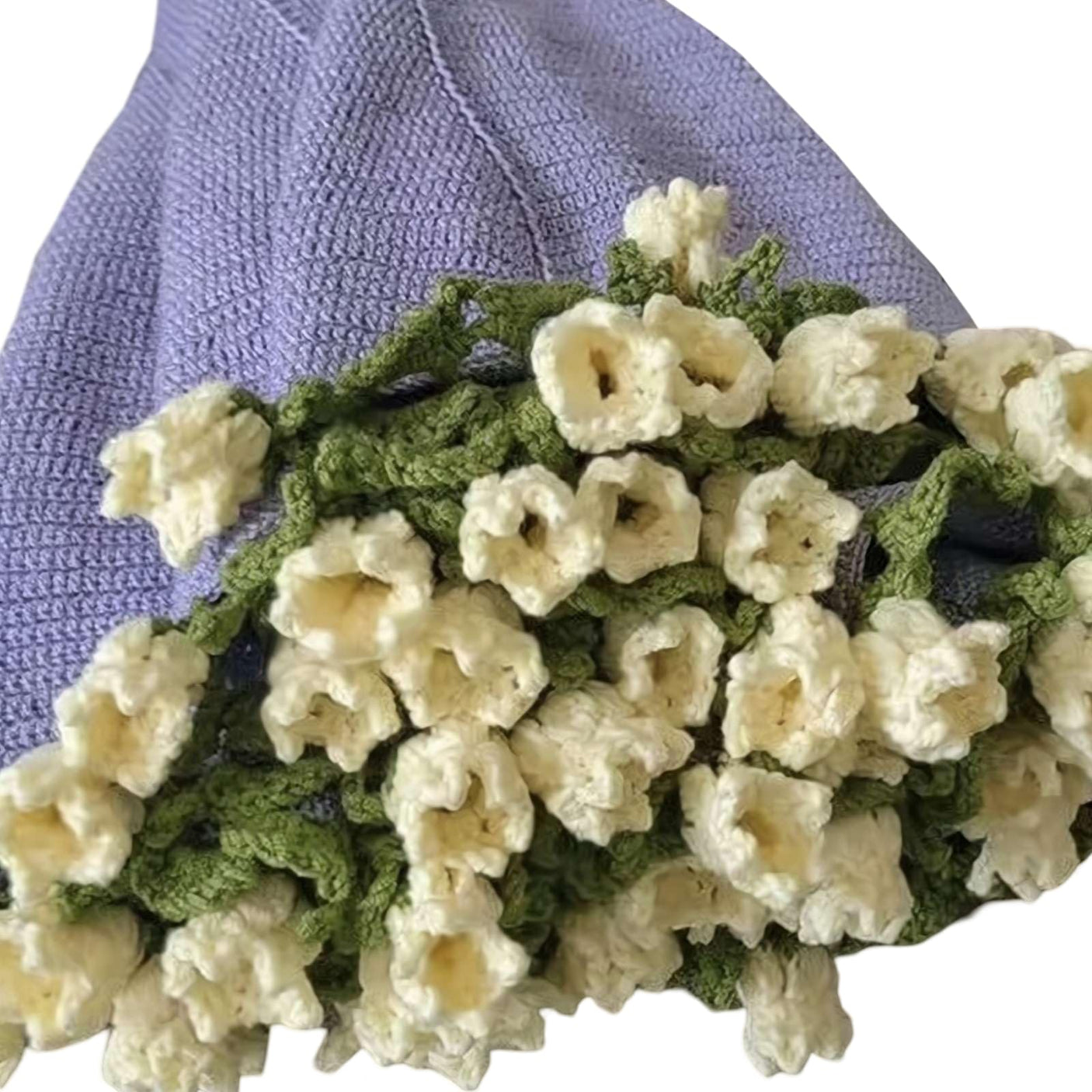 Crochet Flower Rose Bouquet Blanket Handmade – Surprise Bouquet Blanket, Romantic Knitted Rose Floral Bed Throw Blankets, Gift for Mother’s Day Birthday Home Decor (2.6ft Finished - Jasmine) - Build Your Ideas