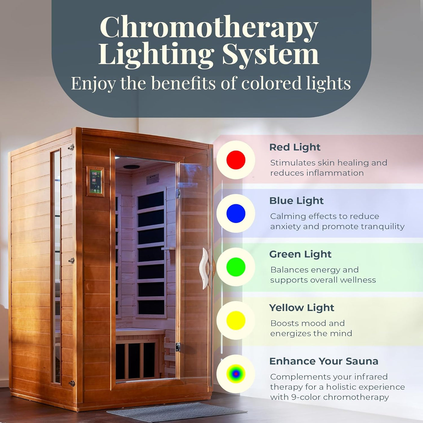 DYNAMIC SAUNAS Andora 2 - Person Low EMF FAR Infrared Sauna with Red Light & Bluetooth Speakers | Personal Indoor Spa for Home & Gym – Made from Canadian Hemlock - Build Your Ideas