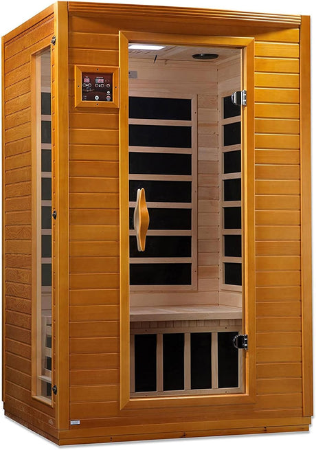DYNAMIC SAUNAS Andora 2 - Person Low EMF FAR Infrared Sauna with Red Light & Bluetooth Speakers | Personal Indoor Spa for Home & Gym – Made from Canadian Hemlock - Build Your Ideas