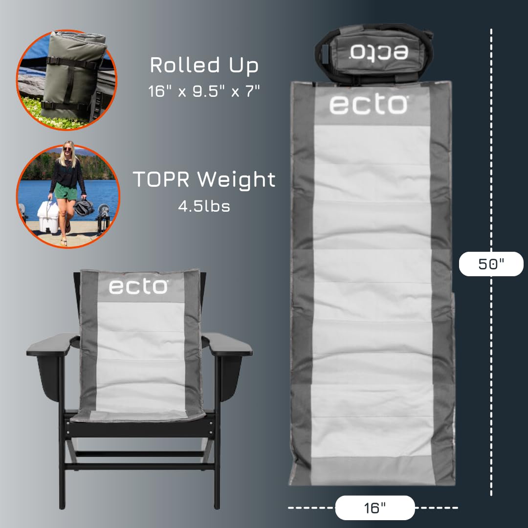 Ecto TOPR Cooling Cushion, Cools Down 45 Degrees up to 10 Hours, Battery Powered for Chair, Bleacher, Car Seat, Camping, Golf Cart, Standard Size (Excludes Battery) - Build Your Ideas