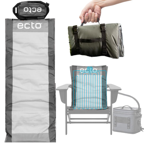 Ecto TOPR Cooling Cushion, Cools Down 45 Degrees up to 10 Hours, Battery Powered for Chair, Bleacher, Car Seat, Camping, Golf Cart, Standard Size (Excludes Battery) - Build Your Ideas