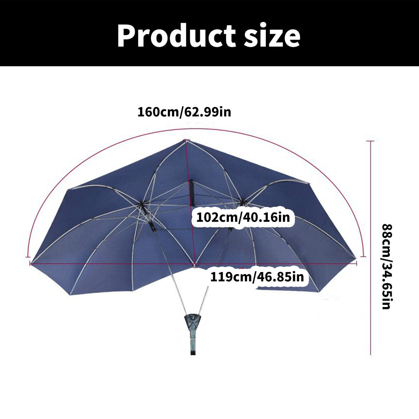 Elegant Two Person Umbrella Couple Umbrellas With Instantly Open Feature Strong Alloy Frame Canopies For Days - Build Your Ideas