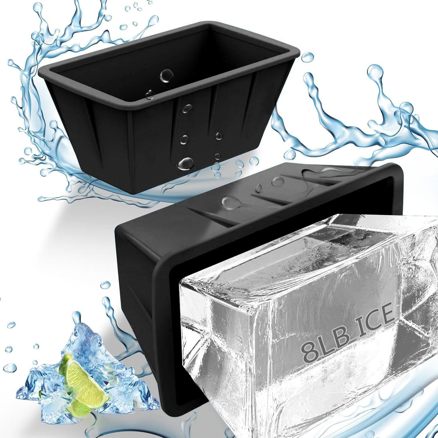 Extra Large Ice Cube Molds 4Pack 32LB Silicone Large Ice Cube Molds for Cold Plunge Tub,Reusable Ice Cube Trays for Freezer,Ice Block Molds for Home Ice Baths,Cold Plunge Accessories,Ice Bath Chiller - Build Your Ideas
