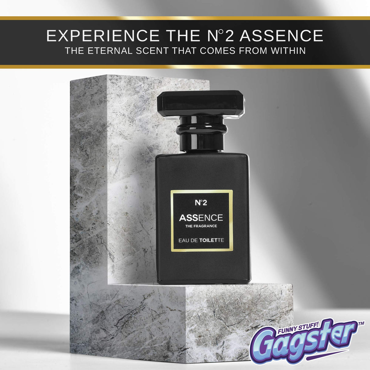 Gagster Prank Perfume - Hilarious Liquid Stink Spray Fragrance Bottle - Gag Gift for Fun Stuff Pranksters - Extra Strong - Girlfriend Prank - Realistic Package - Smelly Fake Perfume Atomizer - Build Your Ideas