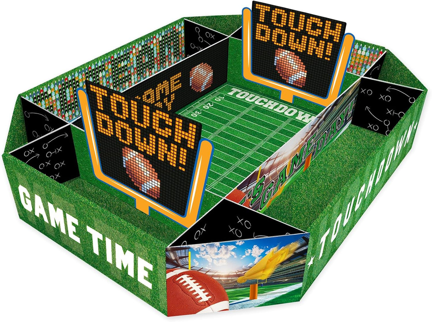 Gatherfun Football Party Supplies Kit - Complete Tailgate, Birthday & Celebration Snack Stadium Set | Essential Football Party Decorations & Favors - Build Your Ideas