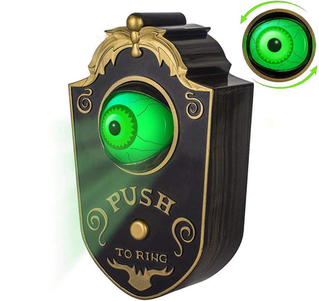 Halloween Decoration, Halloween Doorbell, Haunted Doorbell Animated Eyeball Halloween Decor with Spooky Sounds, Haunted House Halloween Prop Decoration - Build Your Ideas
