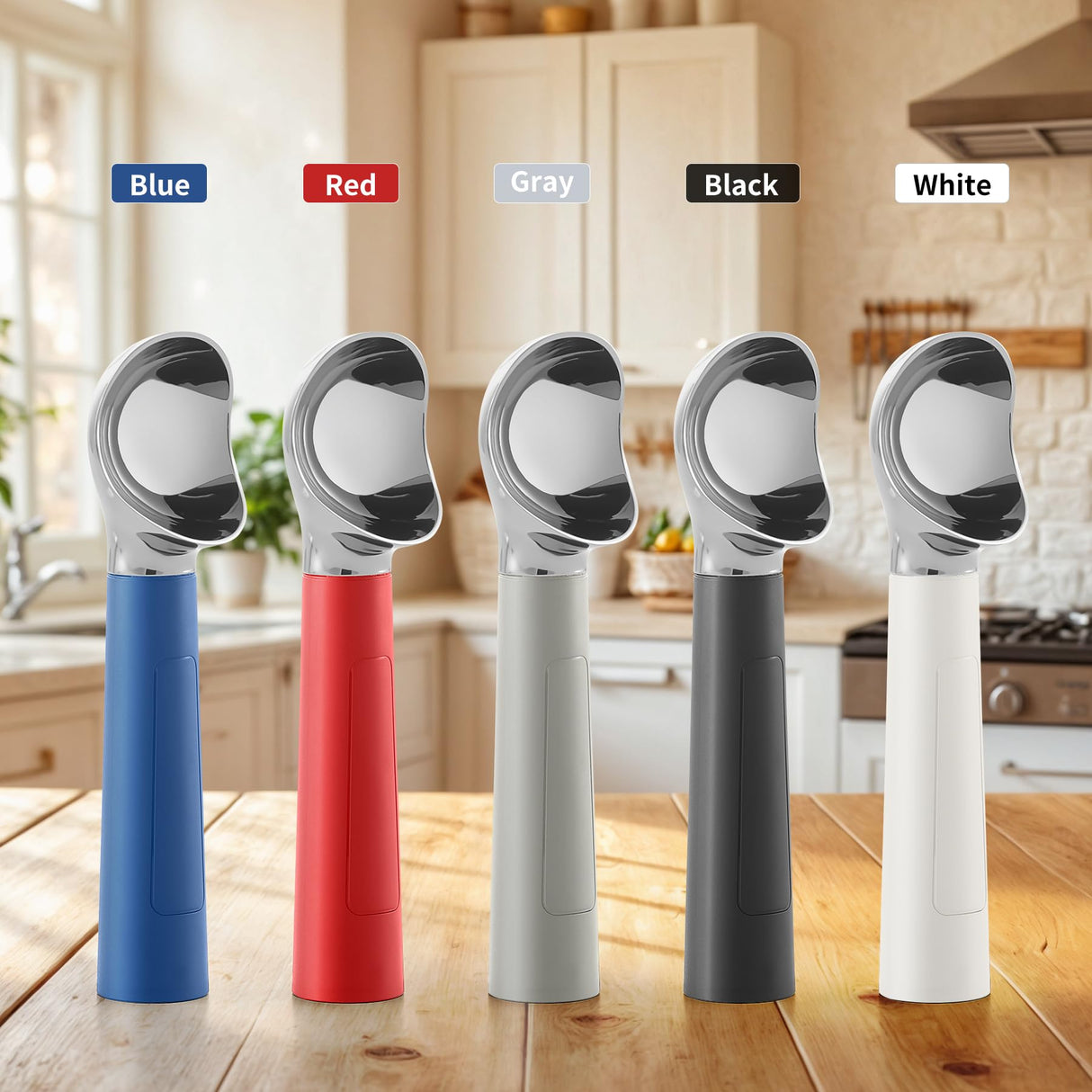 Heated Ice Cream Scoop Electric Ice Cream Scoops Best Rated, Rechargeable Icecream Scoop with LED Display, IP67 Waterproof, Professional Ice Cream Scoop for Hard Ice Cream, Best Icecream Scooper - Build Your Ideas