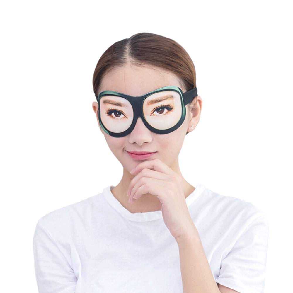 Honbay 3D Funny Eyeshade Soft Sleep Eye Mask with Adjustable Head Strap for Travel, Game, Party, Rest, Sleeping (Woman) - Build Your Ideas