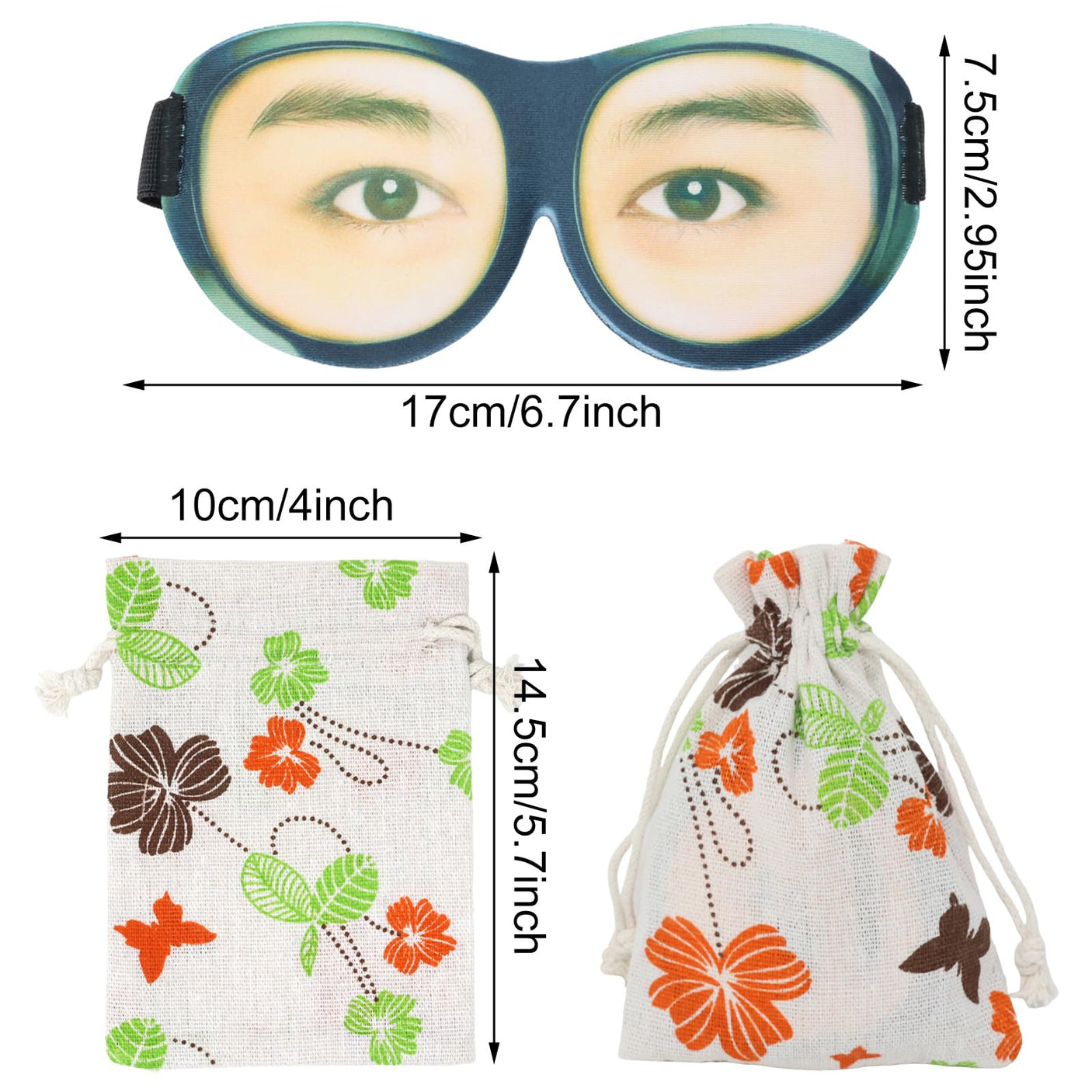 Honbay 3D Funny Eyeshade Soft Sleep Eye Mask with Adjustable Head Strap for Travel, Game, Party, Rest, Sleeping (Woman) - Build Your Ideas