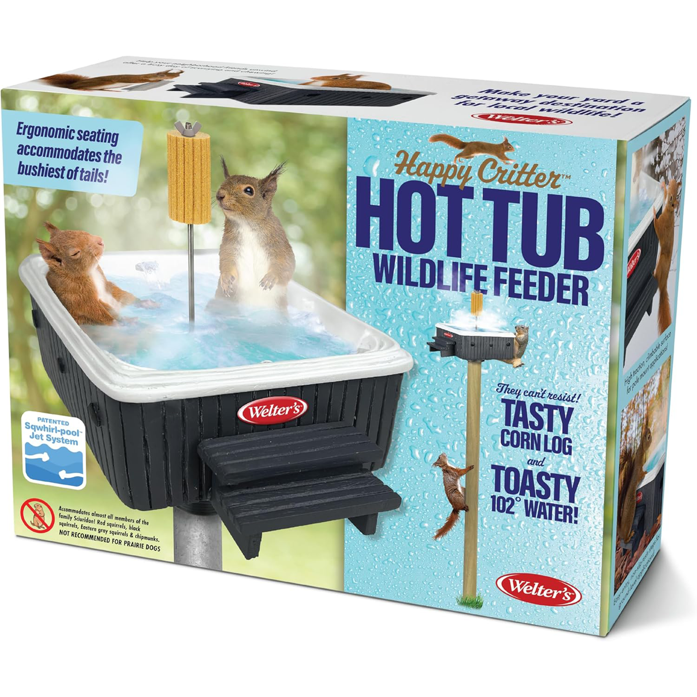 Prank-O Gift Box, Squirrel Hot Tub, Gag Gift Box for The Holidays, Empty Box to Wrap Presents, Secret Santa and White Elephant Gag Gifts, Gag Gift Boxes for Christmas