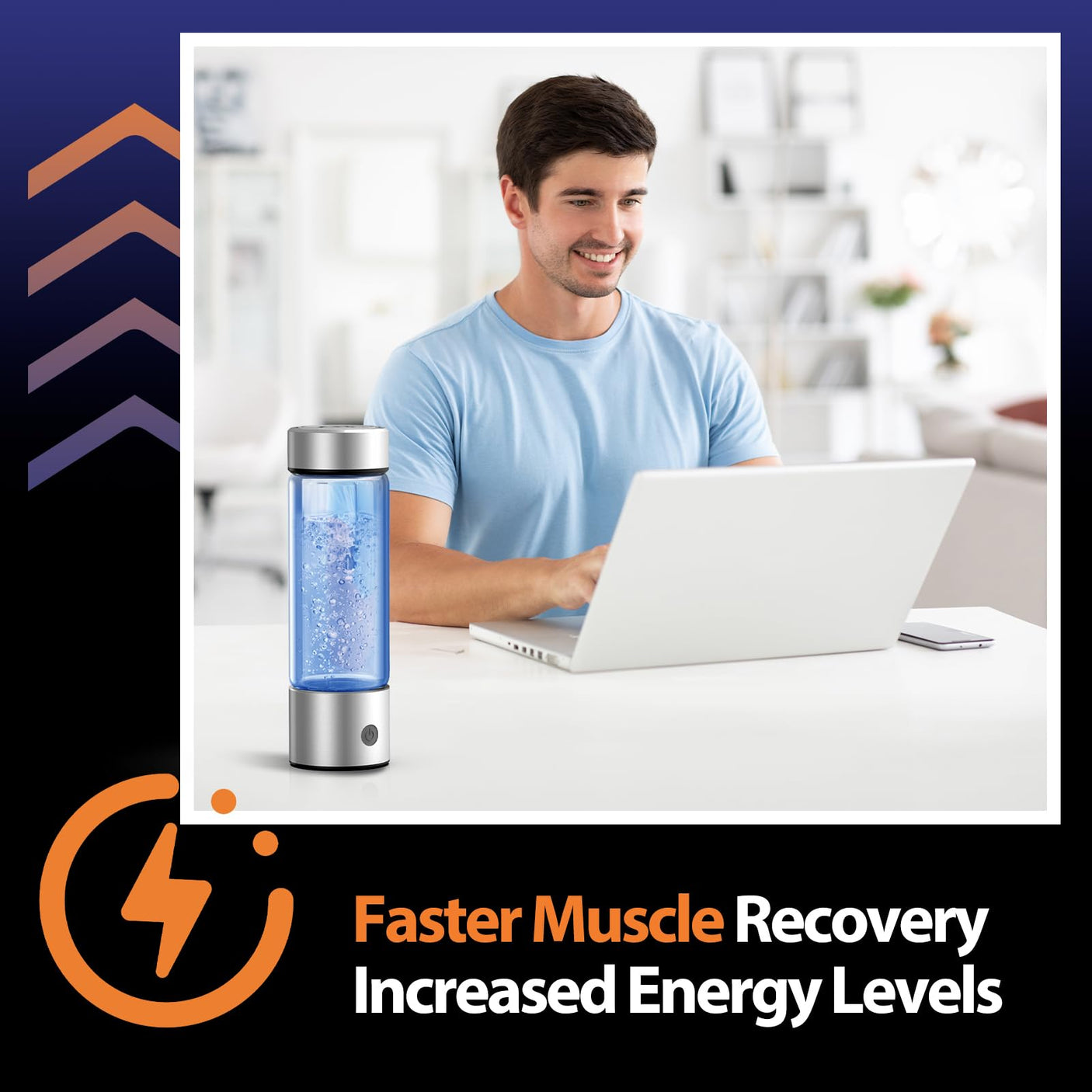 Hydrogen Water Bottle Generator, Portable Rechargeable aquahealth Hydrogen Water, Hydrogen Water Ionizer Machine, with SPE/PEM Technology, for Home Office Travel Fitness Drinking (Sliver) - Build Your Ideas