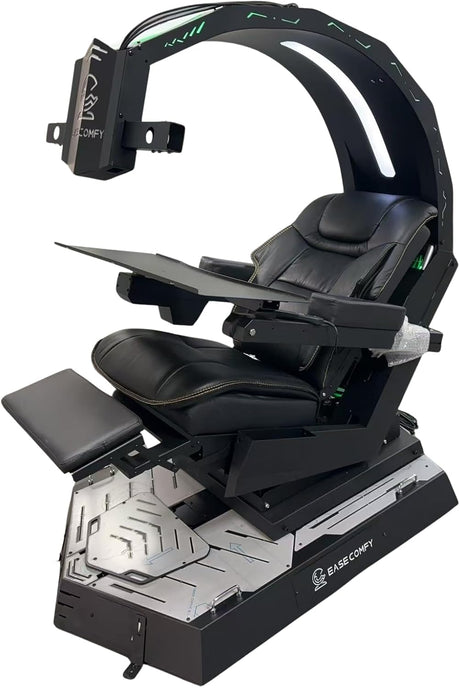 Imperatorworks IW R1 Imperator Works Genuine Leather Chair Cockpit Gaming Workstation Chair with Massage for Home and Office use, Support Triple Monitors Fully Motorized - Build Your Ideas