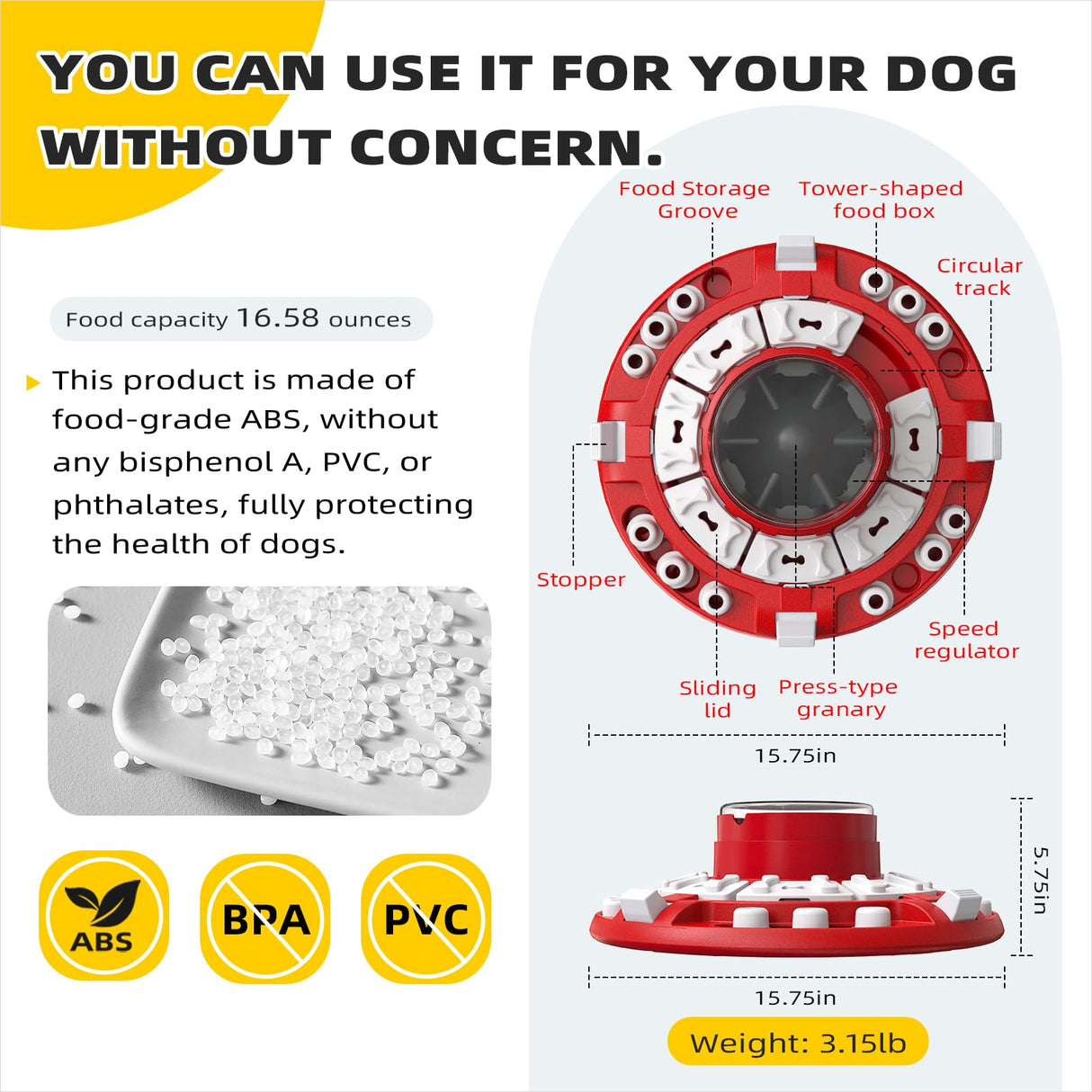 KADTC Dog Puzzle Toys Level 4 in 1 Advance Complicated for Smart Dogs Interactive Puppy Brain Mental Stimulation Game Boredom Enrichment Self Play Slow Feeder Food Feeding Dispenser Treat Puzzles Toy - Build Your Ideas