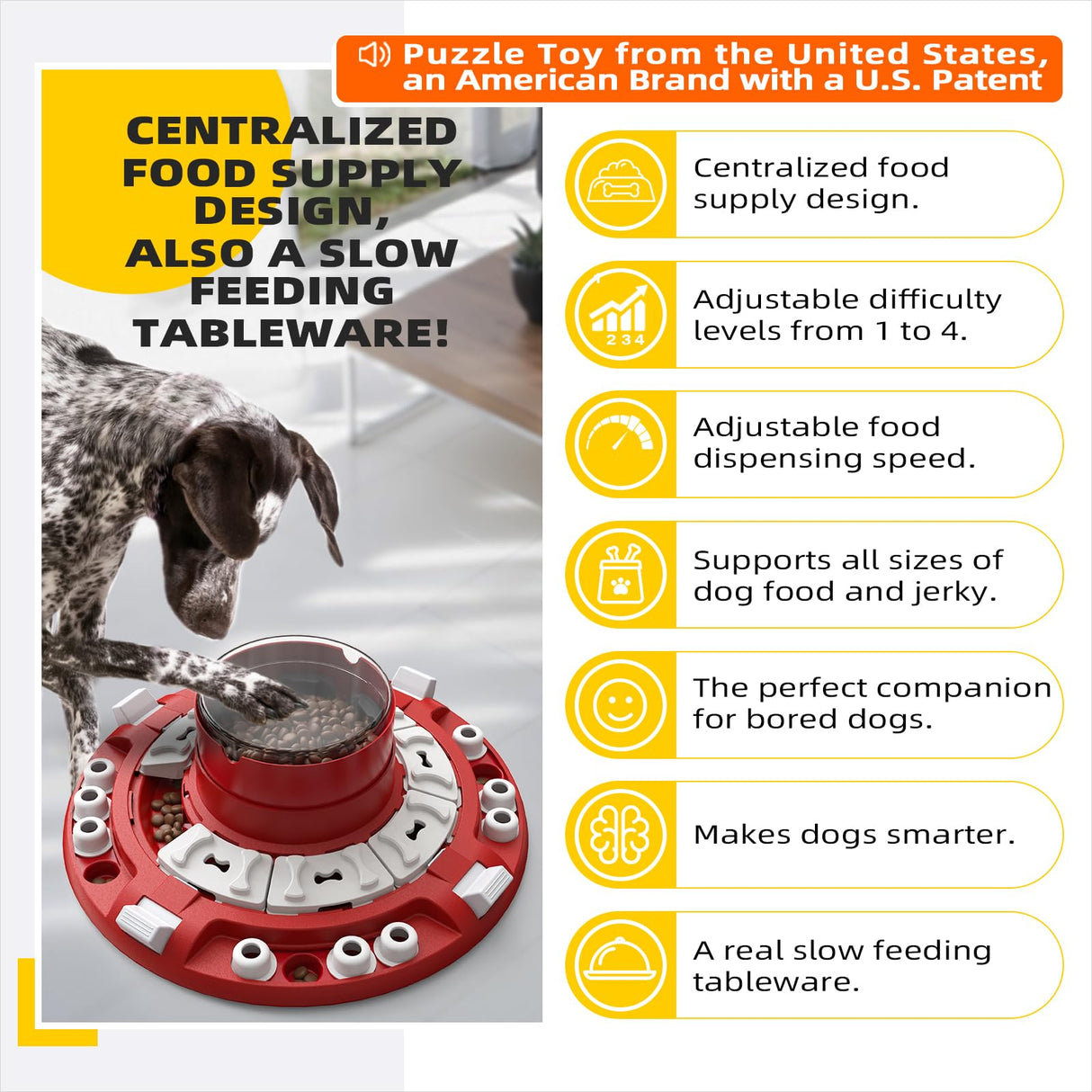 KADTC Dog Puzzle Toys Level 4 in 1 Advance Complicated for Smart Dogs Interactive Puppy Brain Mental Stimulation Game Boredom Enrichment Self Play Slow Feeder Food Feeding Dispenser Treat Puzzles Toy - Build Your Ideas