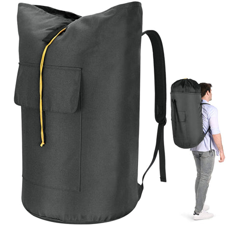 Laundry Bag Backpack Extra Large, 115L Laundry Backpack with Padded Shoulder Strap, Sturdy Travel Laundry Bags, Hanging Laundry Bag for College Dorm, Apartment, Clothes Hamper Bag for Laundromat - Build Your Ideas
