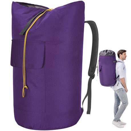 Laundry Bag Backpack Extra Large, 115L Laundry Backpack with Padded Shoulder Strap, Sturdy Travel Laundry Bags, Hanging Laundry Bag for College Dorm, Apartment, Clothes Hamper Bag for Laundromat - Build Your Ideas