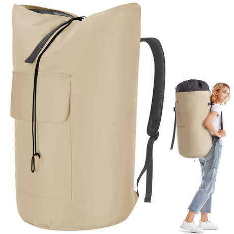 Laundry Bag Backpack Extra Large, 115L Laundry Backpack with Padded Shoulder Strap, Sturdy Travel Laundry Bags, Hanging Laundry Bag for College Dorm, Apartment, Clothes Hamper Bag for Laundromat - Build Your Ideas