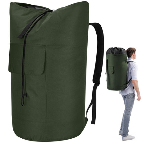 Laundry Bag Backpack Extra Large, 115L Laundry Backpack with Padded Shoulder Strap, Sturdy Travel Laundry Bags, Hanging Laundry Bag for College Dorm, Apartment, Clothes Hamper Bag for Laundromat - Build Your Ideas