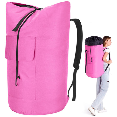 Laundry Bag Backpack Extra Large, 115L Laundry Backpack with Padded Shoulder Strap, Sturdy Travel Laundry Bags, Hanging Laundry Bag for College Dorm, Apartment, Clothes Hamper Bag for Laundromat - Build Your Ideas