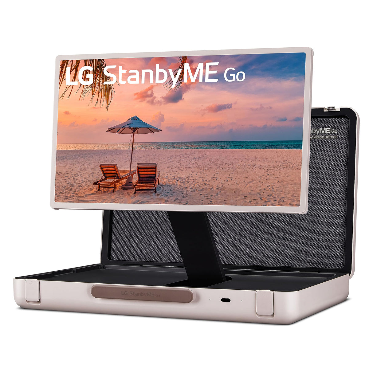 LG 27 - Inch StanbyME Go Portable Smart 1080P Touch Screen (27LX5QKNA, 2023 Model), Calming Beige - Build Your Ideas
