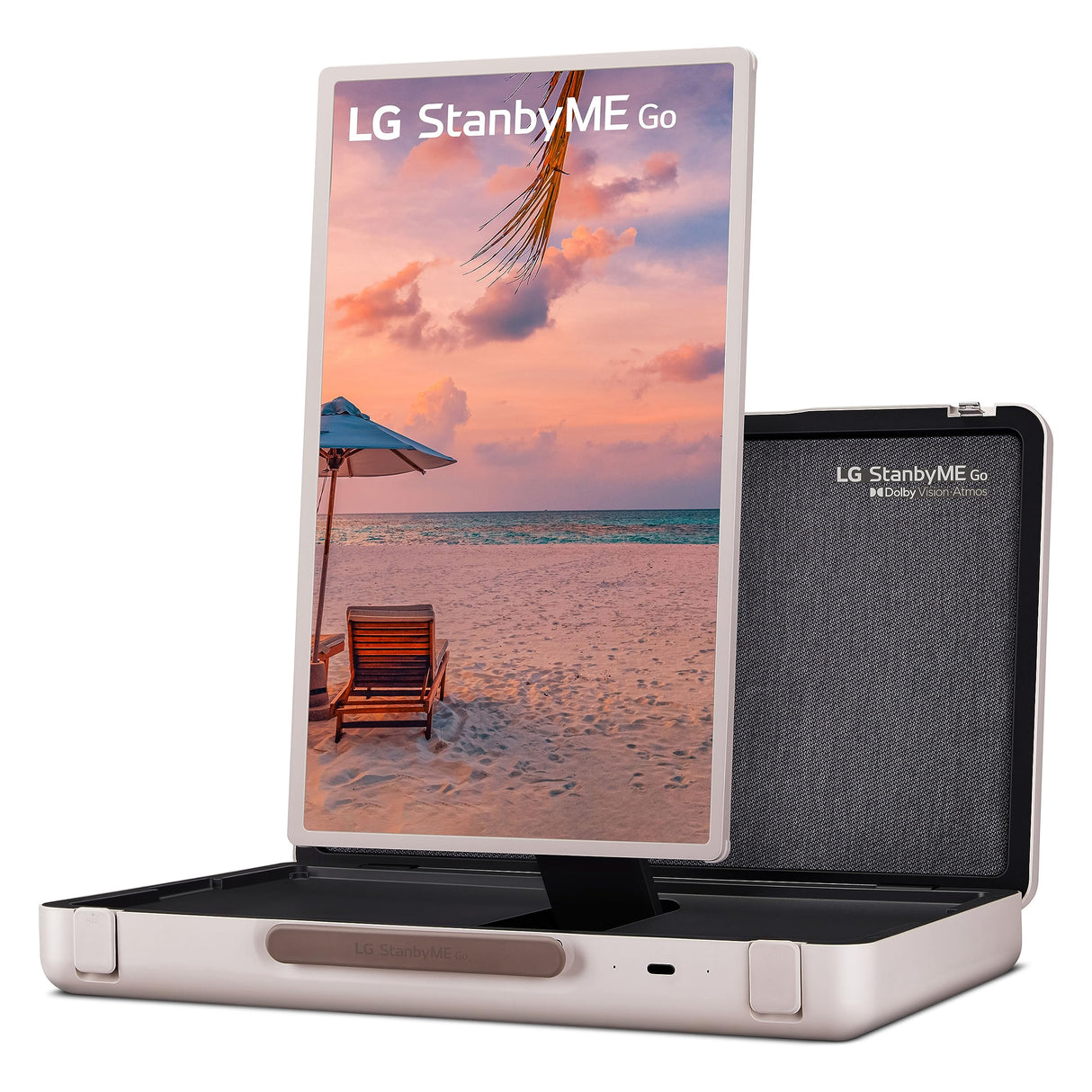LG 27 - Inch StanbyME Go Portable Smart 1080P Touch Screen (27LX5QKNA, 2023 Model), Calming Beige - Build Your Ideas