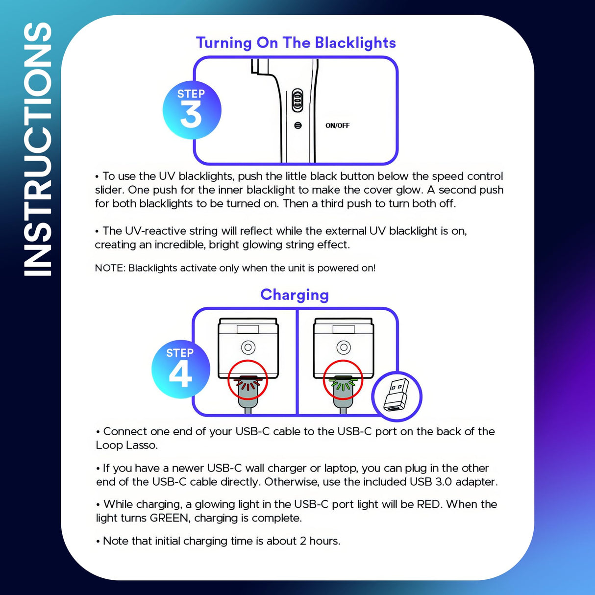 Loop Lasso® Nano - The Original Glow - in - The - Dark String Shooter Toy - Built - in UV Blacklight - Safe Interactive STEM Learning Toy - Viral Stocking Stuffer Gadget - Family Fun - Build Your Ideas