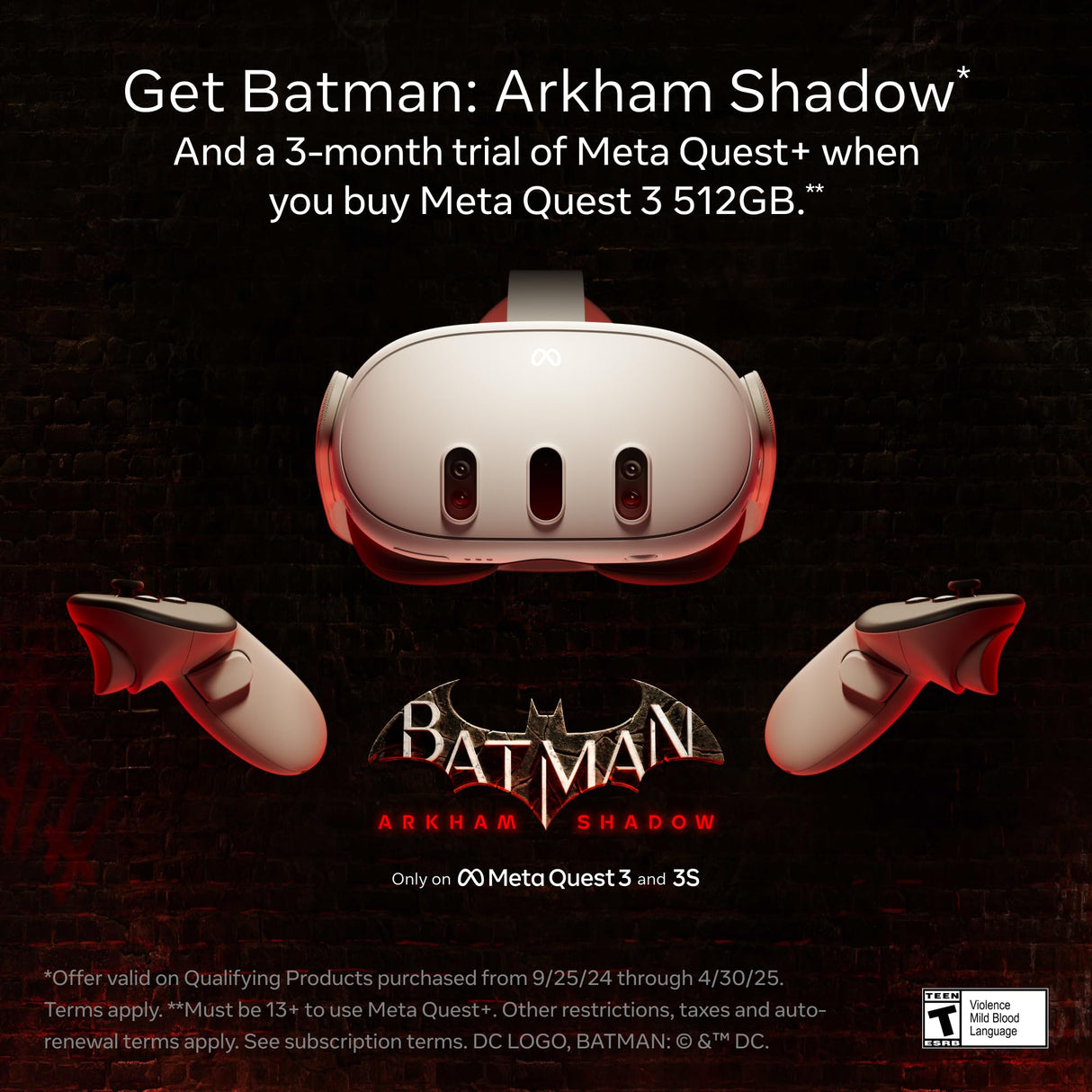 Meta Quest 3 512GB — Ultimate Mixed Reality Experiences — Get Batman: Arkham Shadow and a 3 - Month Trial of Meta Quest+ Included - Build Your Ideas