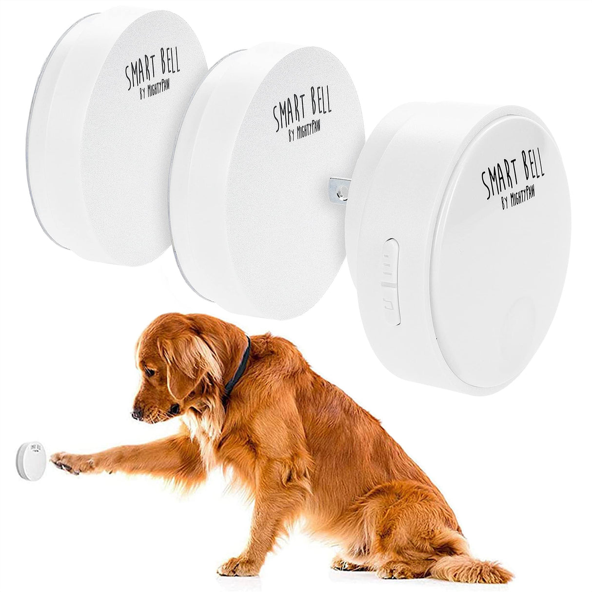 Mighty Paw Smart Bell 2.0 (2 Button Pack) - Wireless Electronic Dog Doorbell - Dog Potty Button Communication - Potty Training Aid - Pet Communication Tool - Puppy Potty Training - Doggie Bell - Build Your Ideas