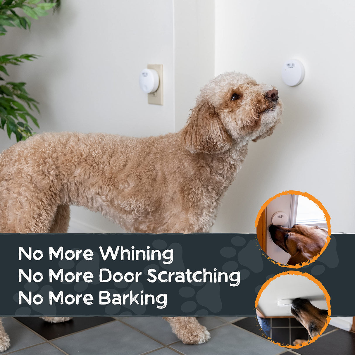 Mighty Paw Smart Bell 2.0 (2 Button Pack) - Wireless Electronic Dog Doorbell - Dog Potty Button Communication - Potty Training Aid - Pet Communication Tool - Puppy Potty Training - Doggie Bell - Build Your Ideas
