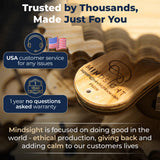Mindsight Moving Kinetic Wall Art - Wind up to power peaceful motion (no battery) - Calming Wall Décor for Living Room, Office, Bedroom, Kitchen - Hand Crafted Wood - Ripple, Canyon Brown - Build Your Ideas