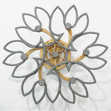 Mindsight Moving Kinetic Wall Art - Wind up to power peaceful motion (no battery) - Calming Wall Décor for Living Room, Office, Bedroom, Kitchen - Hand Crafted Wood - Ripple, Canyon Brown - Build Your Ideas