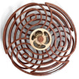 Mindsight Moving Kinetic Wall Art - Wind up to power peaceful motion (no battery) - Calming Wall Décor for Living Room, Office, Bedroom, Kitchen - Hand Crafted Wood - Ripple, Canyon Brown - Build Your Ideas