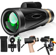 Monocular Telescope 80x100 High Power with Smartphone Adapter Tripod,Larger Vision Monoculars for Adults with BAK4 Prism & FMC Lens, Suitable for Bird Watching Hunting Hiking Camping Wildlife - Black - Build Your Ideas