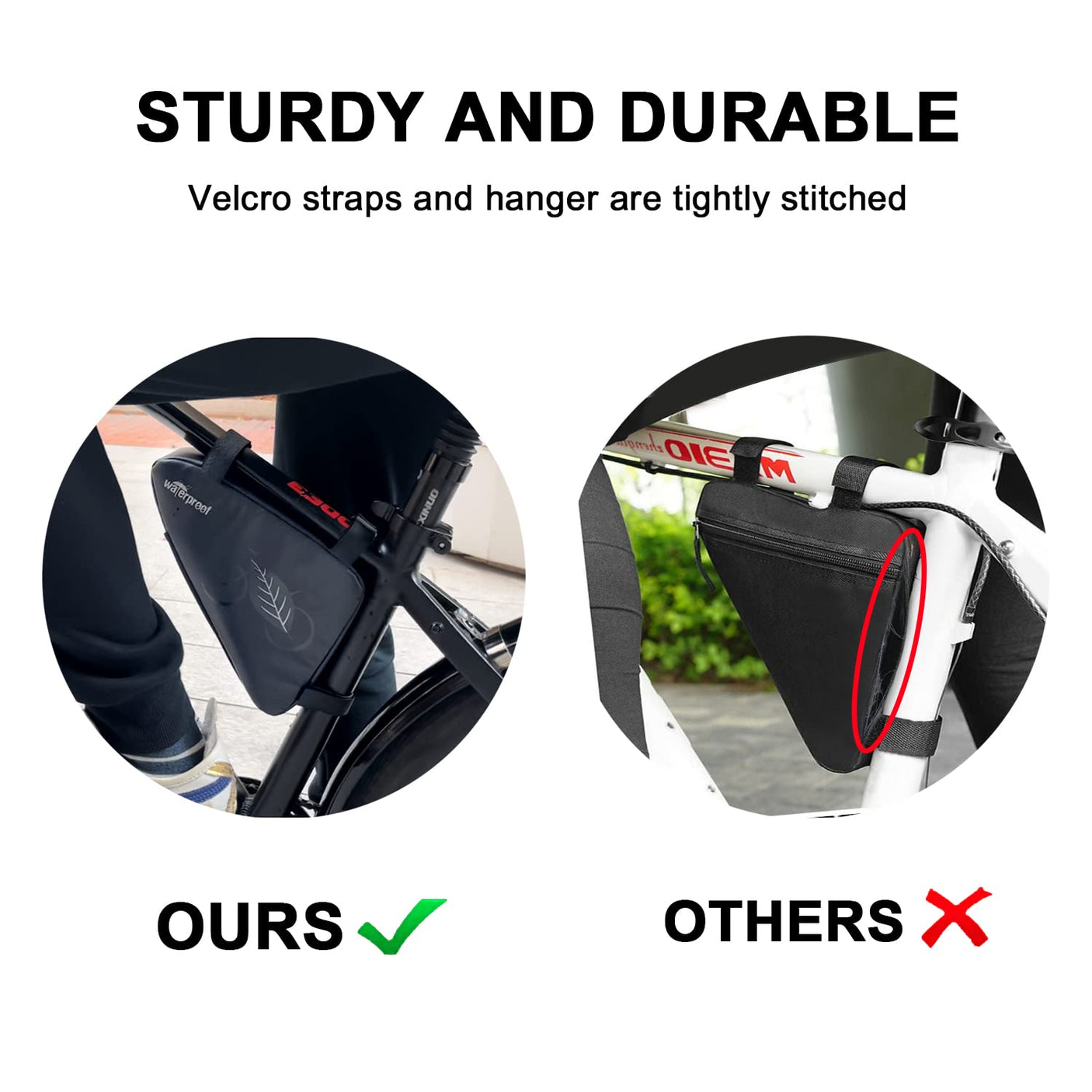 NDakter Bike Bicycle Frame Storage Bag, 2L Waterproof Bicycles Triangle Pouch, Cycling Pack for Phone, Wallet, Keys, Tools, Accessories, Bikes Front Tube Bag for Mountain Road Bike, MTB - Build Your Ideas