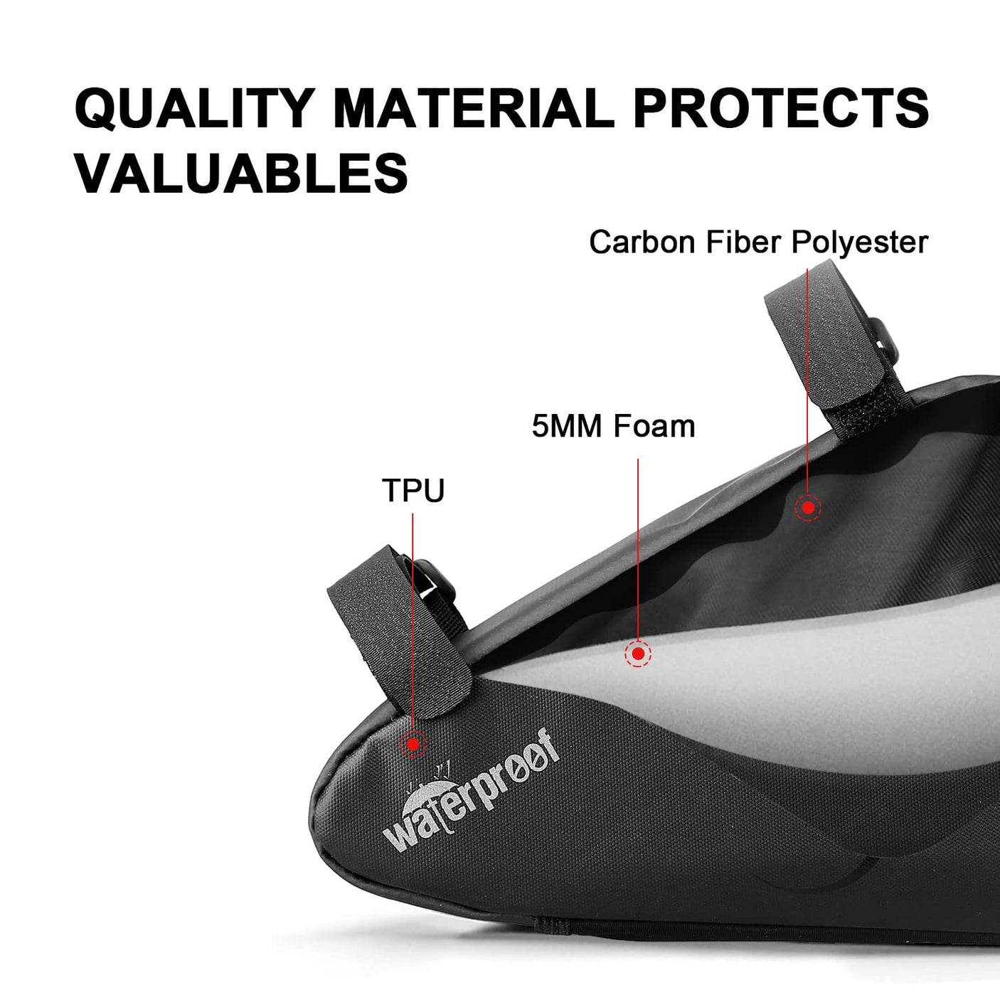 NDakter Bike Bicycle Frame Storage Bag, 2L Waterproof Bicycles Triangle Pouch, Cycling Pack for Phone, Wallet, Keys, Tools, Accessories, Bikes Front Tube Bag for Mountain Road Bike, MTB - Build Your Ideas