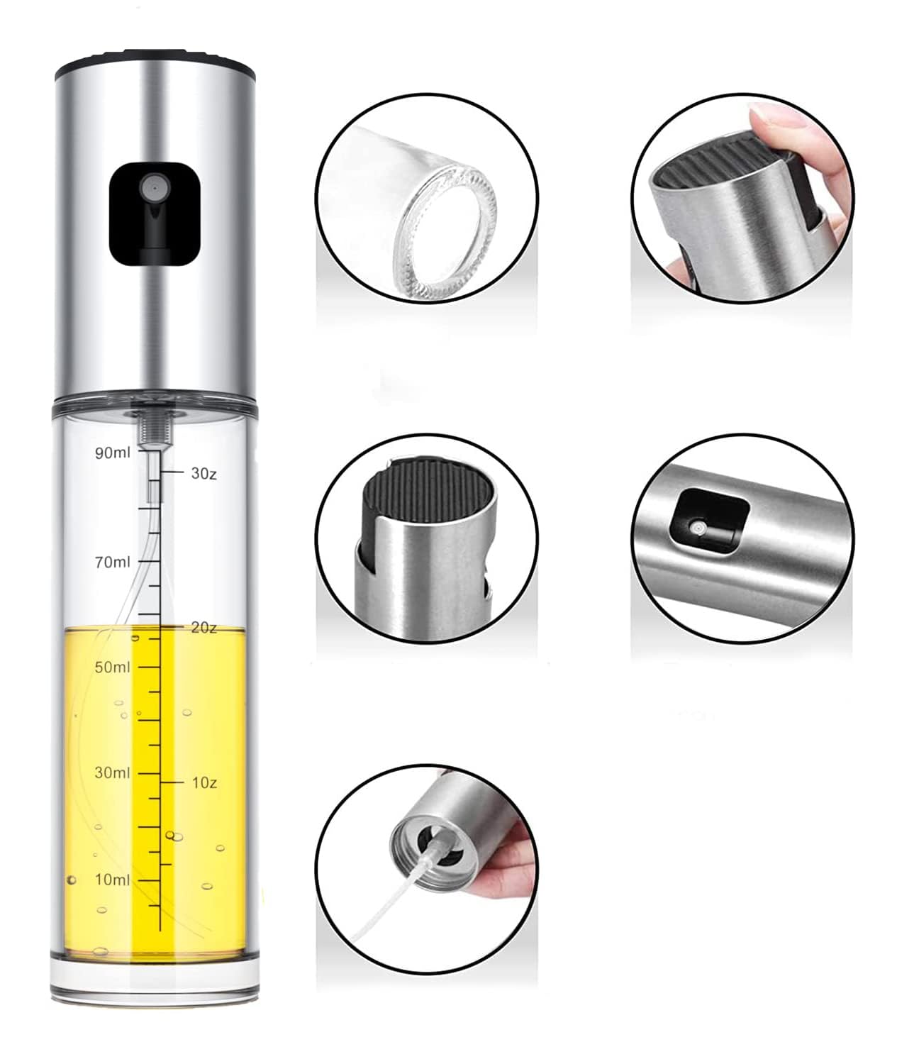 Oil Sprayer for Cooking,100ml Olive Oil Spritzer,Oil Sprayer for Air Fryer, Salad,BBQ,Roasting - Build Your Ideas