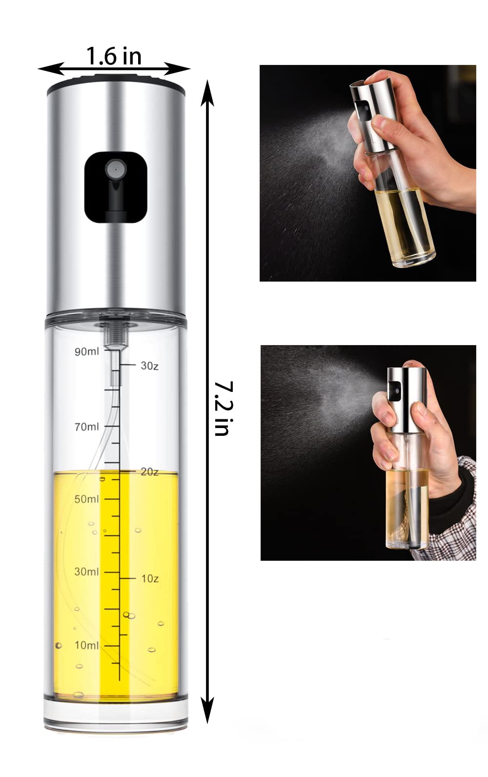 Oil Sprayer for Cooking,100ml Olive Oil Spritzer,Oil Sprayer for Air Fryer, Salad,BBQ,Roasting - Build Your Ideas