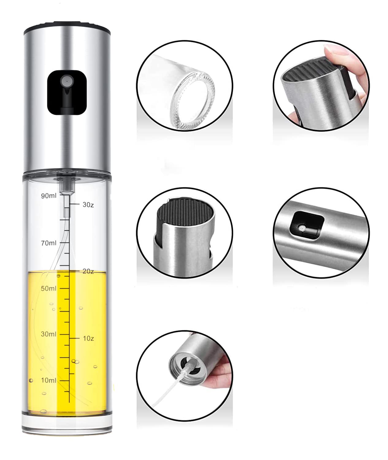 Oil Sprayer for Cooking,100ml Olive Oil Spritzer,Oil Sprayer for Air Fryer, Salad,BBQ,Roasting - Build Your Ideas
