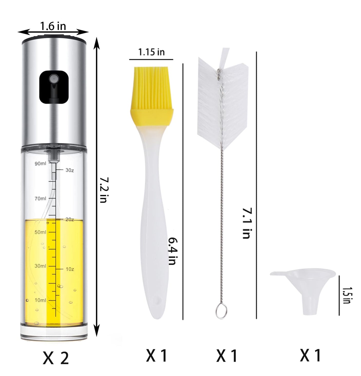 Oil Sprayer for Cooking,100ml Olive Oil Spritzer,Oil Sprayer for Air Fryer, Salad,BBQ,Roasting - Build Your Ideas
