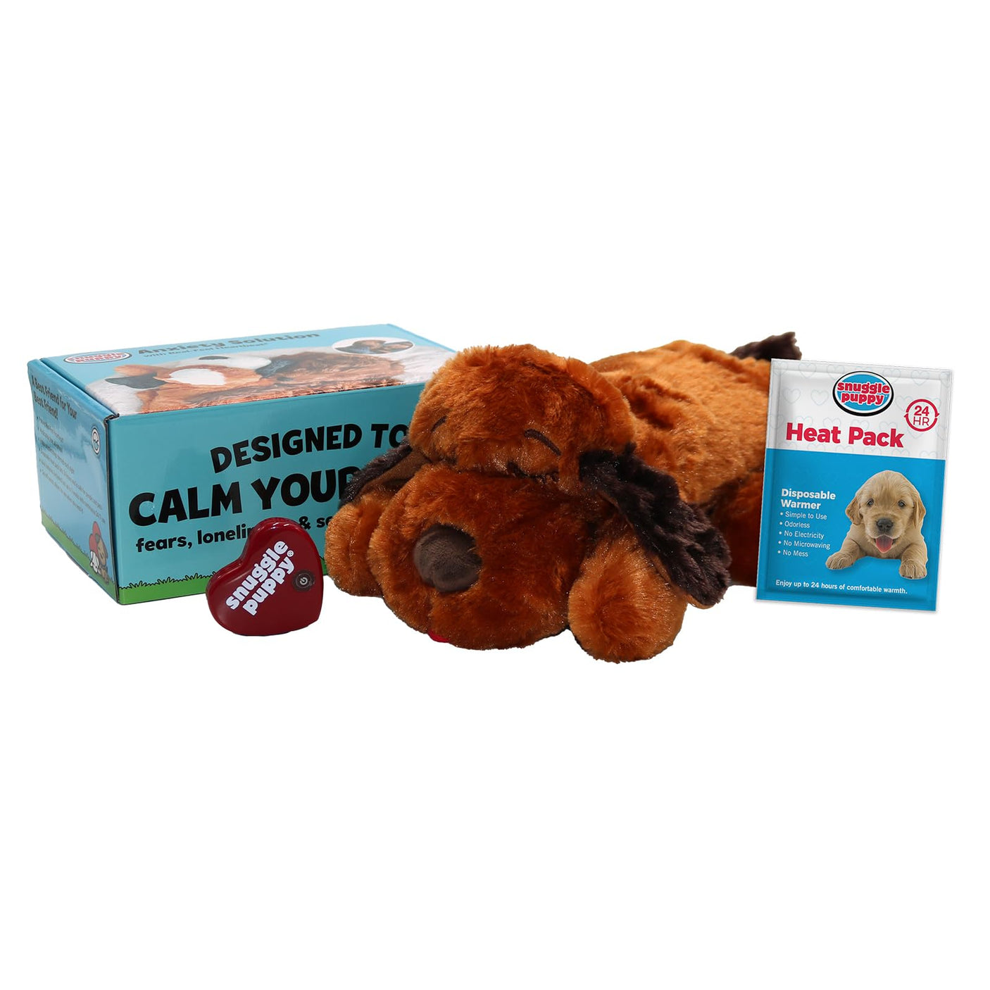 Original Snuggle Puppy Heartbeat Stuffed Dog Toy. Puppy Toy for Anxiety Relief, Calming Aid, and Comfort Toy for Behavioral Training in Golden - Build Your Ideas