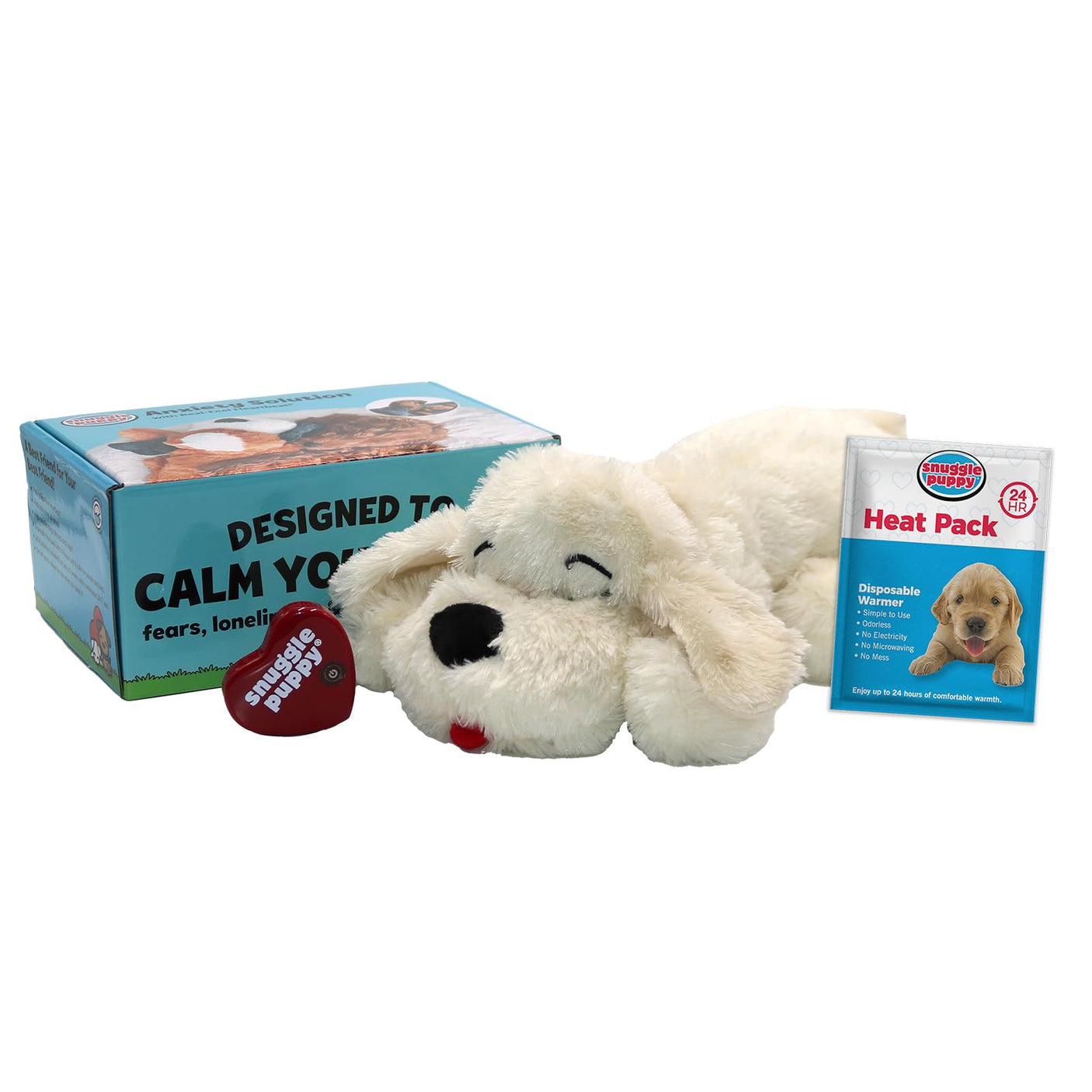Original Snuggle Puppy Heartbeat Stuffed Dog Toy. Puppy Toy for Anxiety Relief, Calming Aid, and Comfort Toy for Behavioral Training in Golden - Build Your Ideas