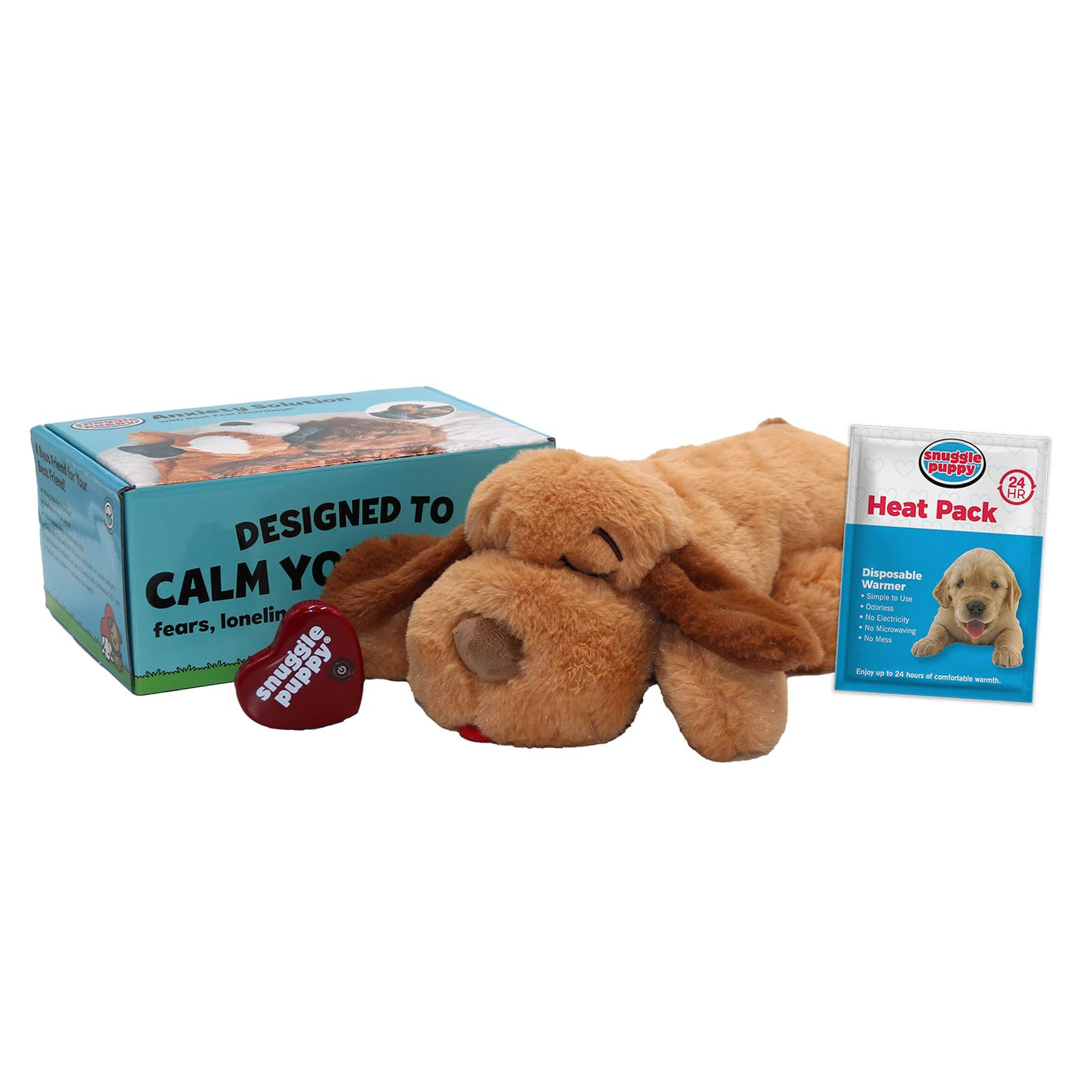 Original Snuggle Puppy Heartbeat Stuffed Dog Toy. Puppy Toy for Anxiety Relief, Calming Aid, and Comfort Toy for Behavioral Training in Golden - Build Your Ideas