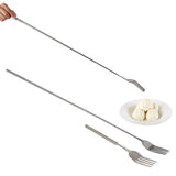 ORULA Telescopic Fork,Extendable Fork,Extending Fork,64cm Long Stainless Steel Retractable Fork Extendable Dinner Fruit Dessert Fork 8.7~25.4in - Build Your Ideas