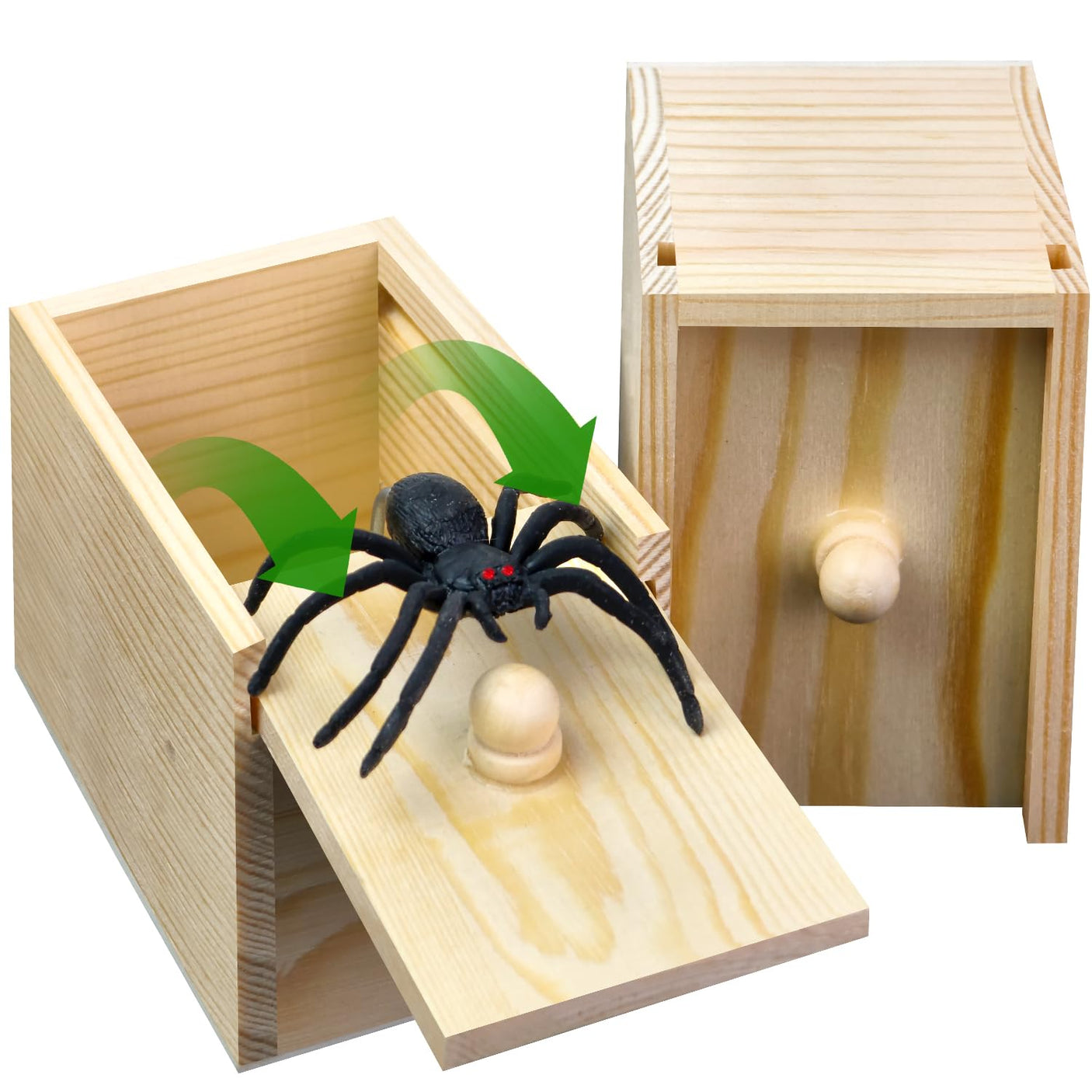 PARNIXS Wooden Spider Prank Box - Handcrafted Money Surprise Box for Adults and Kids [Upgraded Version] - Build Your Ideas