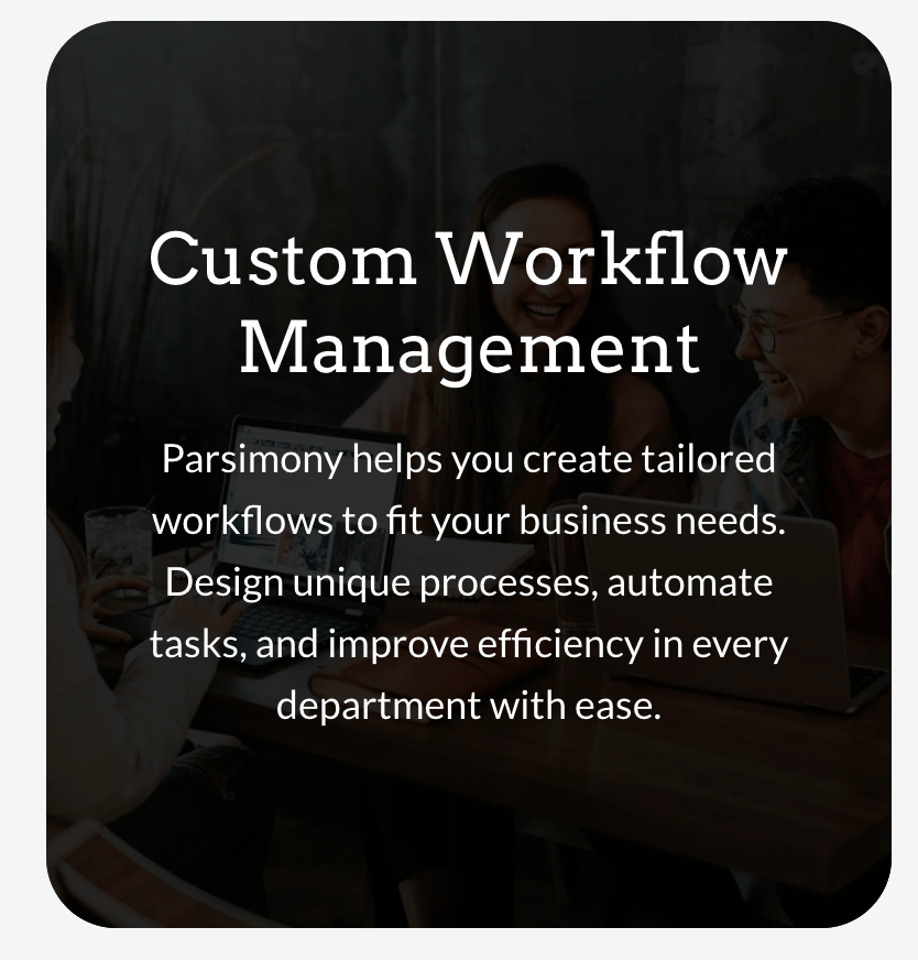 Parsimony - ERP For The Next Generation - Build Your Ideas