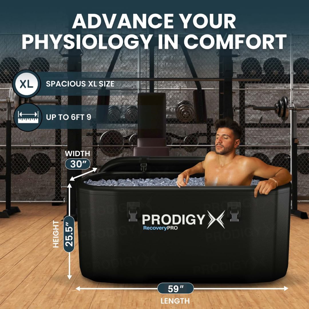 PRODIGYX Ice Bath Tub [XXL UPGRADED] For Athletes - Water Chiller Compatible - Cold Plunge - Outdoor, Portable, Inflatable - RecoveryPRO - Build Your Ideas