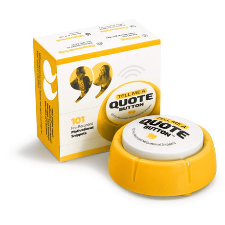 Quote Sound Button | Fully Loaded | 101 Pre - Recorded Motivational Quotes | Positive Thinking Easy, Better Than Affirmation Cards | Fun Novelty Gag Inspirational Gift | Cool Desk Decor Gadget - Build Your Ideas